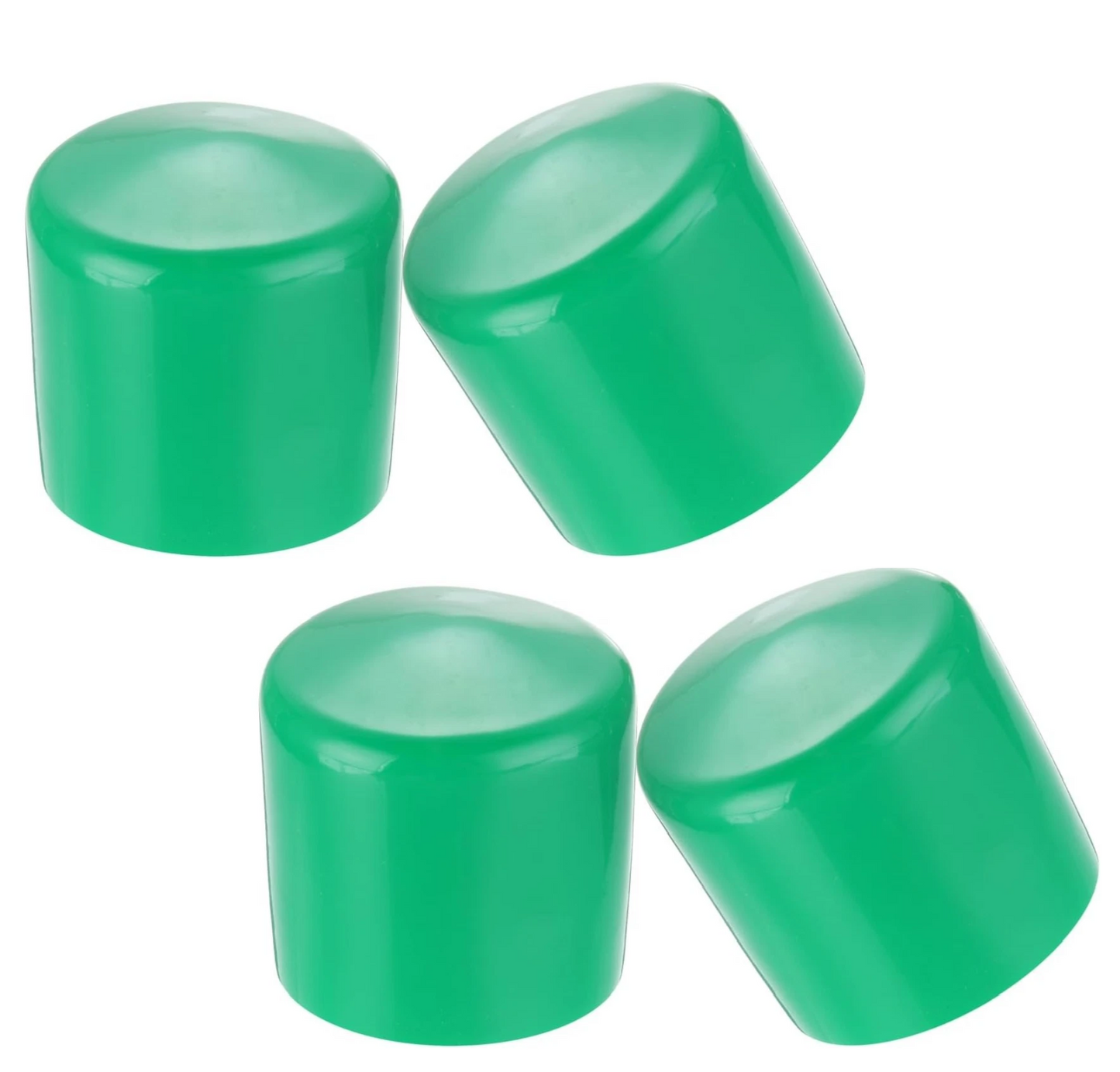 Rubber End Caps Vinyl PVC Tube Bolt Cap Protectors 4Pcs 47mm ID Dark Green Unbranded