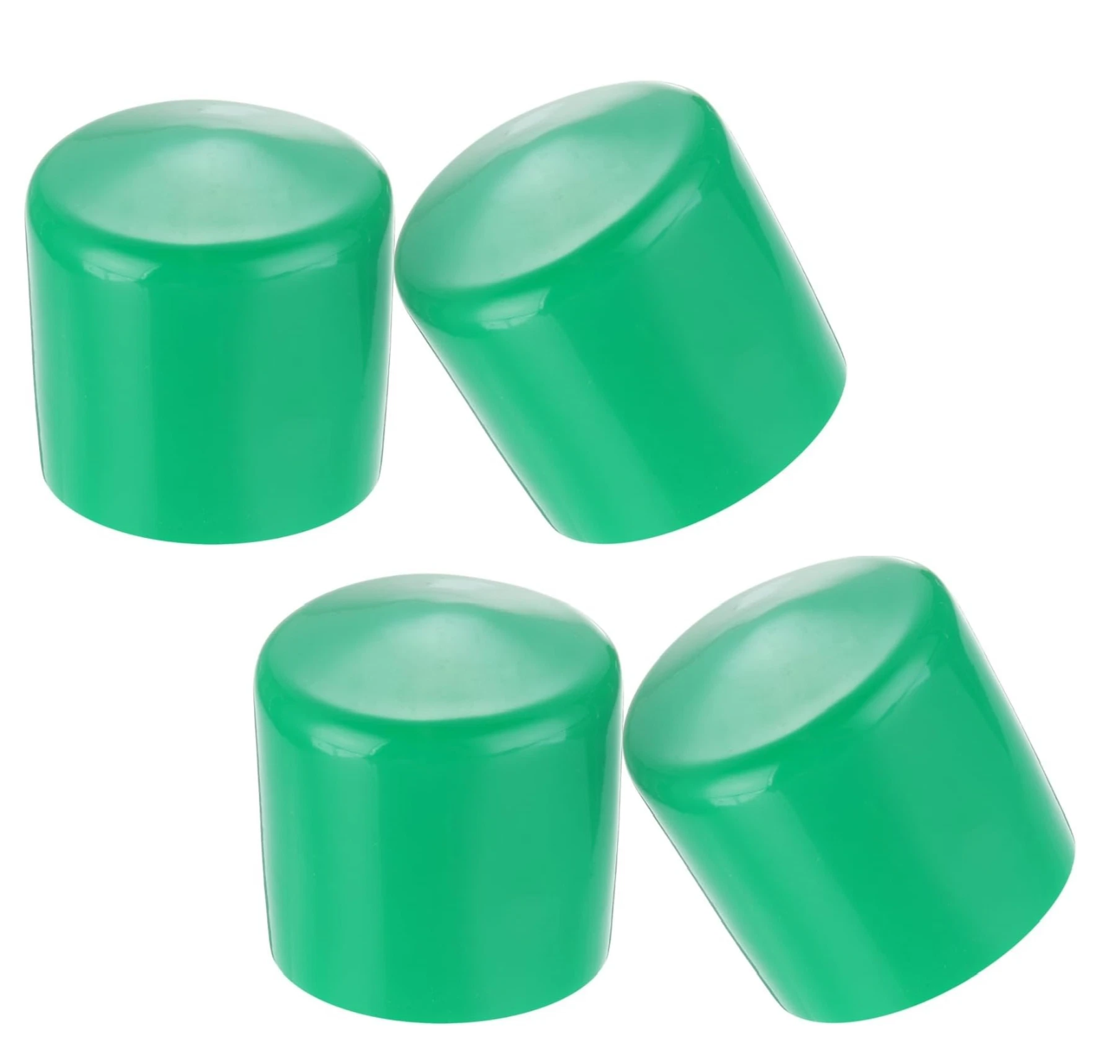 Rubber End Caps Vinyl PVC Tube Bolt Cap Protectors 4Pcs 47mm ID Dark Green Unbranded