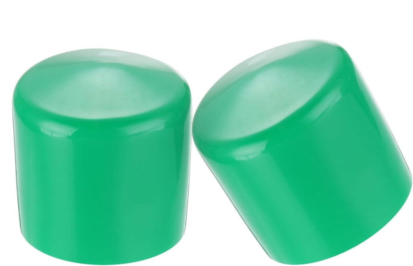 Rubber End Caps Vinyl PVC Tube Bolt Cap Protectors 4Pcs 47mm ID Dark Green Unbranded