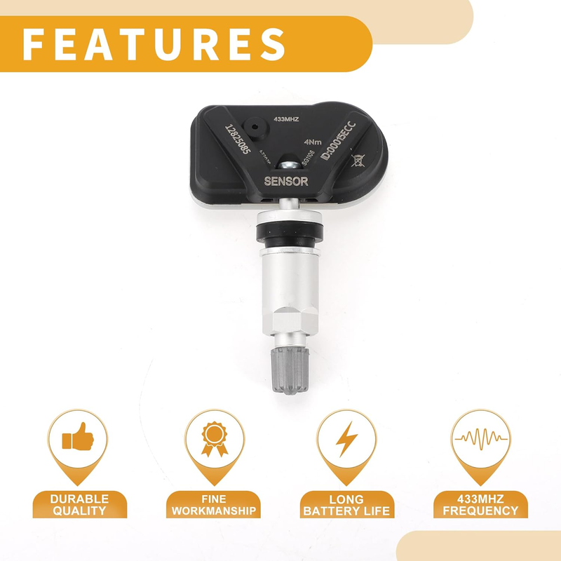 TPMS Tire Pressure Sensor 12825085 Lotus Elise Evora Exige 2014-2015 Black Unbranded
