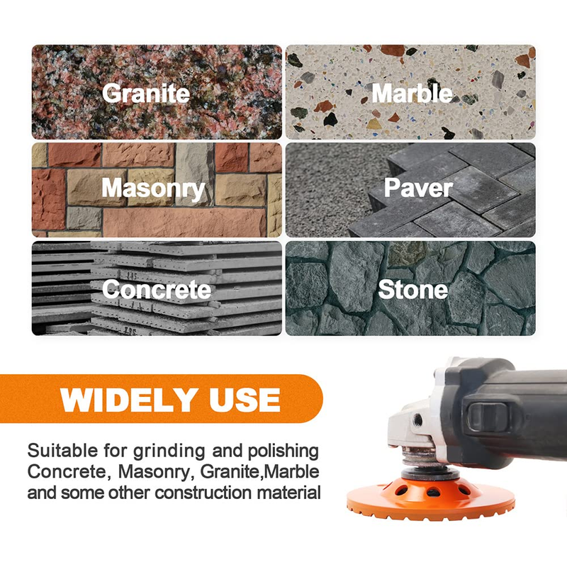 Diamond Turbo Grinding Cup Wheel 125Mm Concrete Stone Masonry Angle Grinder Disc Does not apply