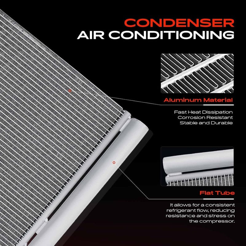 AC Condenser Air Conditioning Radiator fit BMW  E60 E61 E63 E64 E65 64538379885 Unbranded
