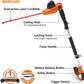 Cordless Pole Hedge Trimmer 20V Battery Telescopic Long Reach Bush Clippers 18In Unbranded