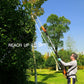 Cordless Pole Hedge Trimmer 20V Battery Telescopic Long Reach Bush Clippers 18In Unbranded