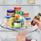 Lazy Susan Fridge Organiser Turntable Rotating Rectangular Non Slip Tray 2Pc Unbranded