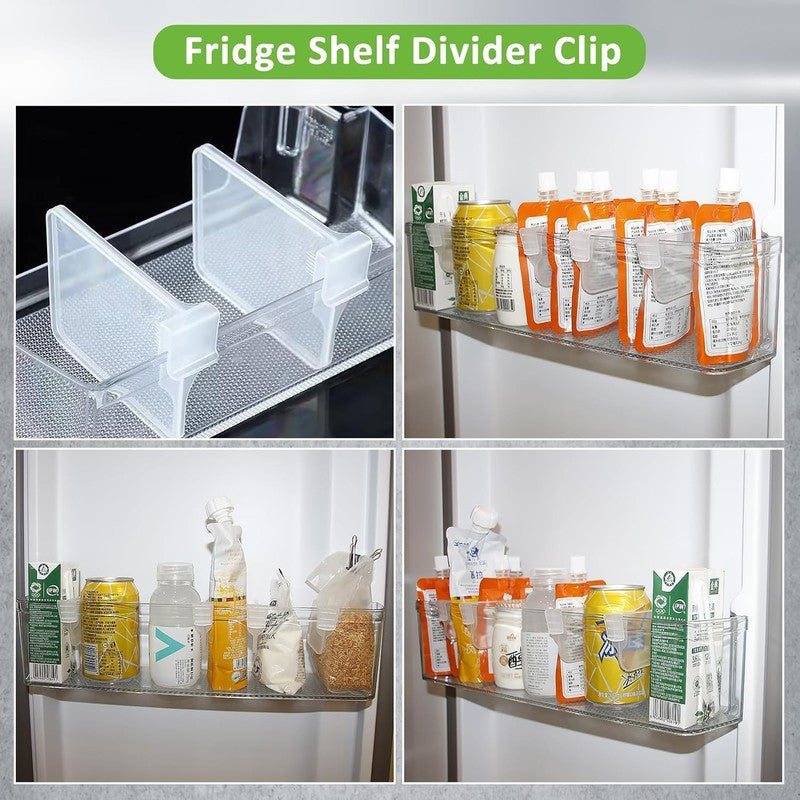 Lazy Susan Fridge Organiser Turntable Rotating Rectangular Non Slip Tray 2Pc Unbranded