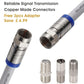 RG6 TV Coaxial Cable 5M 75Ohm Satellite Aerial F Connectors Coupler White 3GHz Unbranded