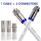 RG6 TV Coaxial Cable 5M 75Ohm Satellite Aerial F Connectors Coupler White 3GHz Unbranded