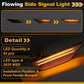 LED Side Marker Dynamic Sequential Amber Fender Lights fit Honda Civic 2016-2021 Unbranded