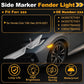LED Side Marker Dynamic Sequential Amber Fender Lights fit Honda Civic 2016-2021 Unbranded