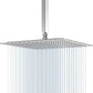 Stainless Steel Shower Arm Ceiling Extension Square Chrome 8 Inch Rain Head UK Unbranded
