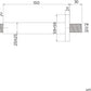 Stainless Steel Shower Arm Ceiling Extension Square Chrome 8 Inch Rain Head UK Unbranded