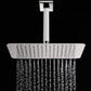 Stainless Steel Shower Arm Ceiling Extension Square Chrome 8 Inch Rain Head UK Unbranded