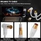 TV Aerial Cable 10M Coaxial Lead 75Ohm IEC Male Right Angle Copper White HD 3C2V Unbranded