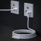 TV Aerial Cable 10M Coaxial Lead 75Ohm IEC Male Right Angle Copper White HD 3C2V Unbranded