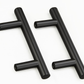 Matte Black Kitchen Handles 64Mm Stainless Steel T Bar Cupboard Drawer Pulls 2Pk Unbranded