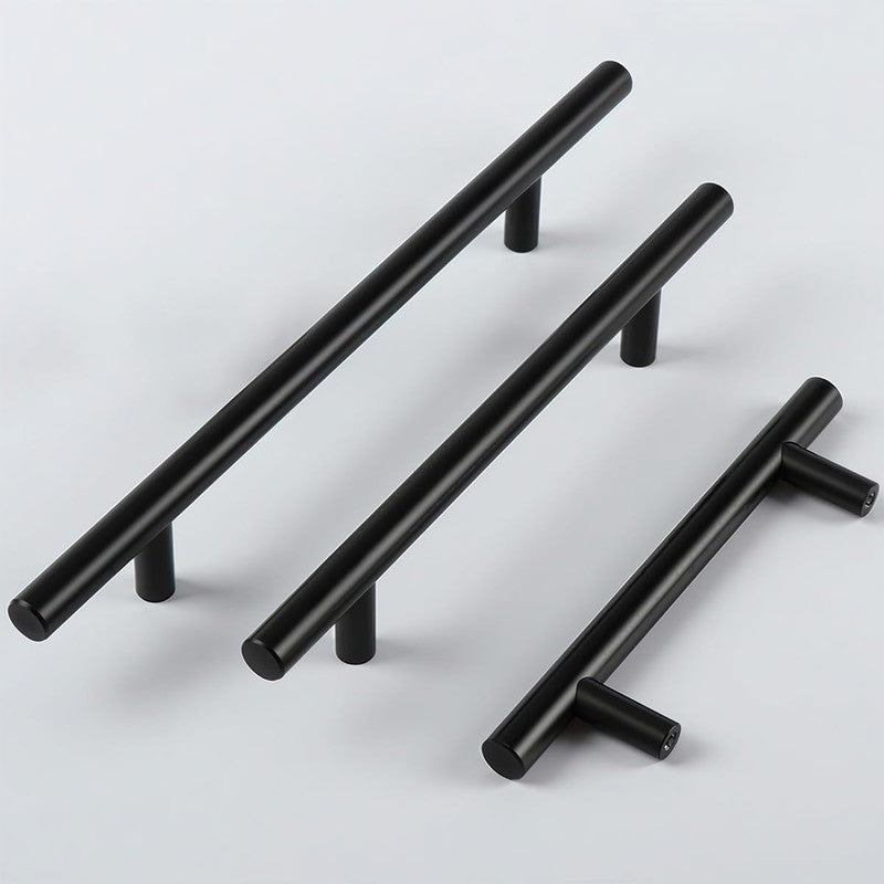 Matte Black Kitchen Handles 64Mm Stainless Steel T Bar Cupboard Drawer Pulls 2Pk Unbranded