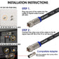 1M RG6 TV Coaxial Cable 75Ohm Satellite Aerial F Connectors Coupler Black 3GHz Unbranded