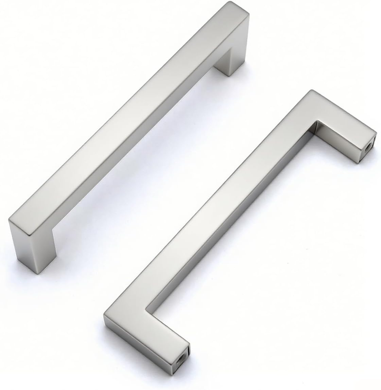 Kitchen Cabinet Handles 128Mm Stainless Steel Silver Brushed T Bar Drawer Pulls Unbranded