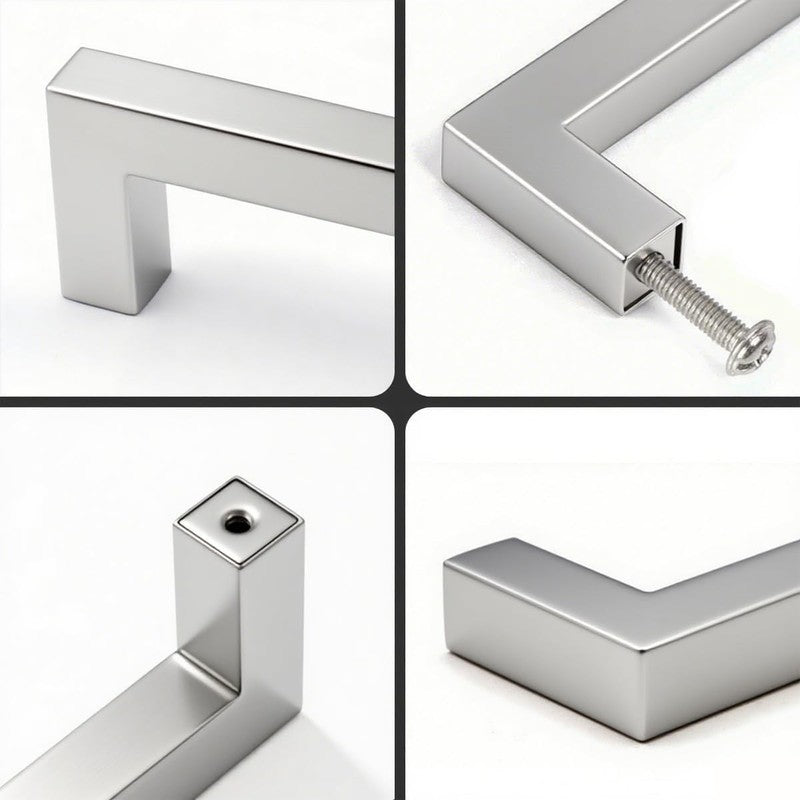 Kitchen Cabinet Handles 128Mm Stainless Steel Silver Brushed T Bar Drawer Pulls Unbranded