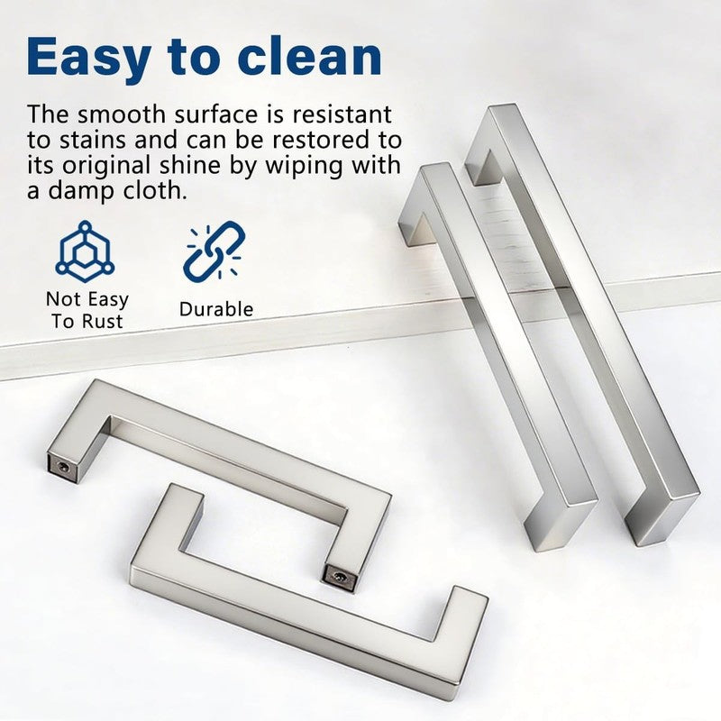 Kitchen Cabinet Handles 128Mm Stainless Steel Silver Brushed T Bar Drawer Pulls Unbranded