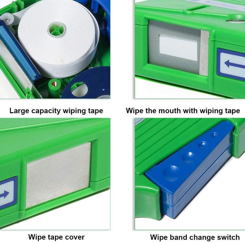 Fiber Optic Cleaning Box Connector Cleaner Cassette SC FC ST LC Tape Tool 550 Us Unbranded