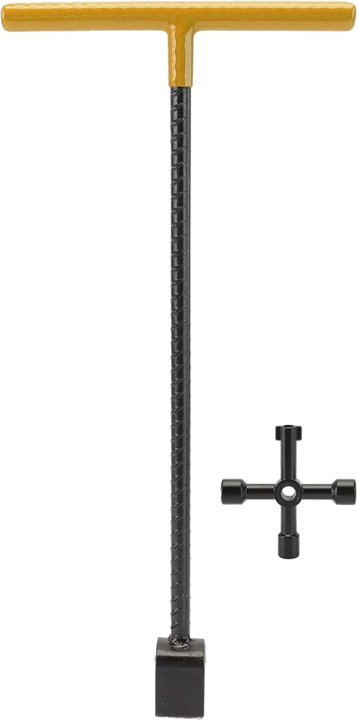 Water Meter Key 12 Inch T Handle Curb Valve Shut Off Tool 4 Way Utility Wrench Unbranded