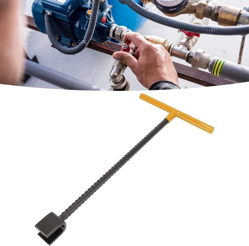 Water Meter Key 12 Inch T Handle Curb Valve Shut Off Tool 4 Way Utility Wrench Unbranded