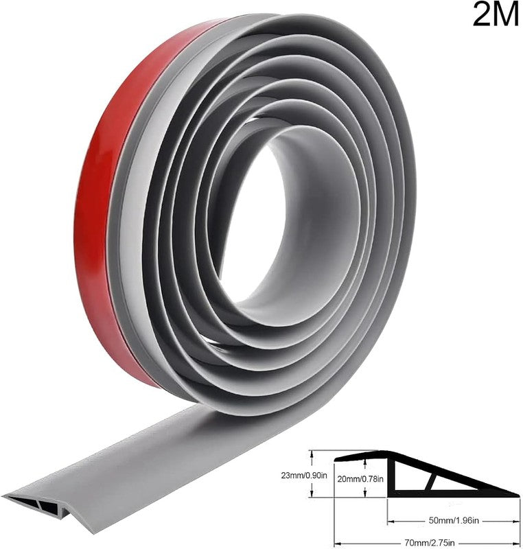 Rubber Threshold Ramp Self Adhesive Door Strip Non Slip Wheelchair 2M Grey 20Mm Unbranded