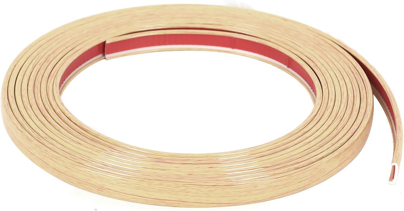 PVC U Shape Edging Trim Self Adhesive Flexible Skirting Strip 20Mm Wood Grain 5m Unbranded