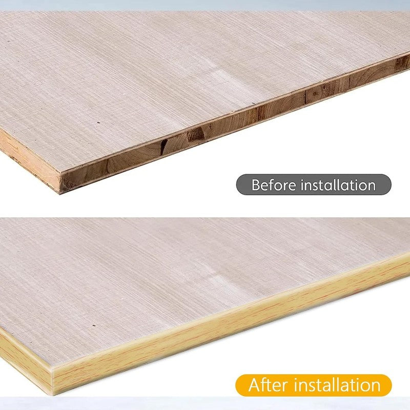 PVC U Shape Edging Trim Self Adhesive Flexible Skirting Strip 20Mm Wood Grain 5m Unbranded