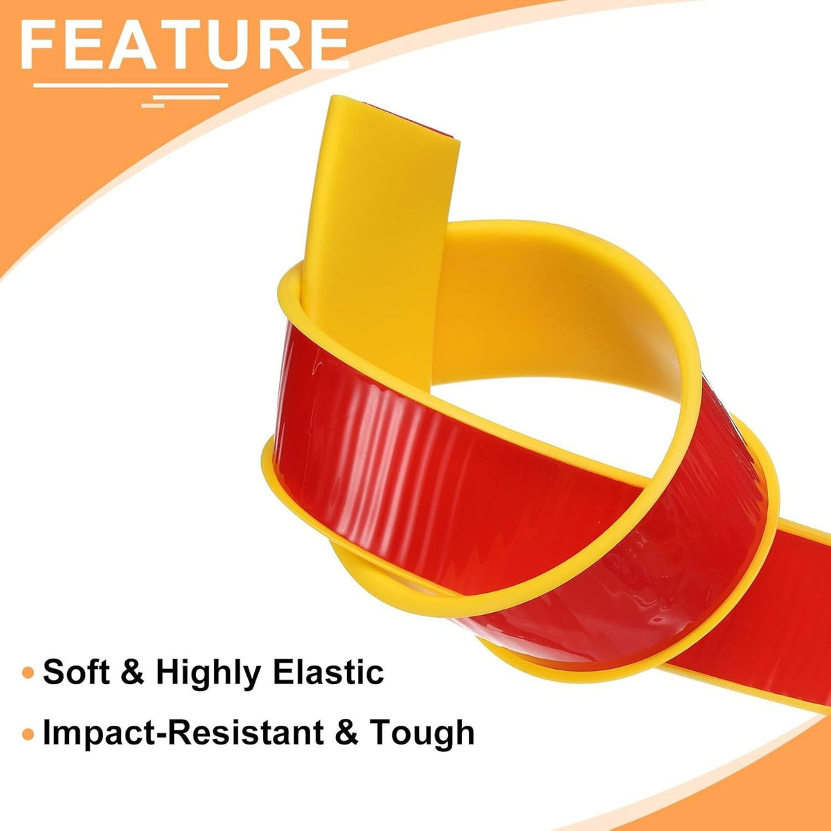 Yellow U Shape Edge Banding Self Adhesive TPE Furniture Trim Protector 30mm x 6M Unbranded