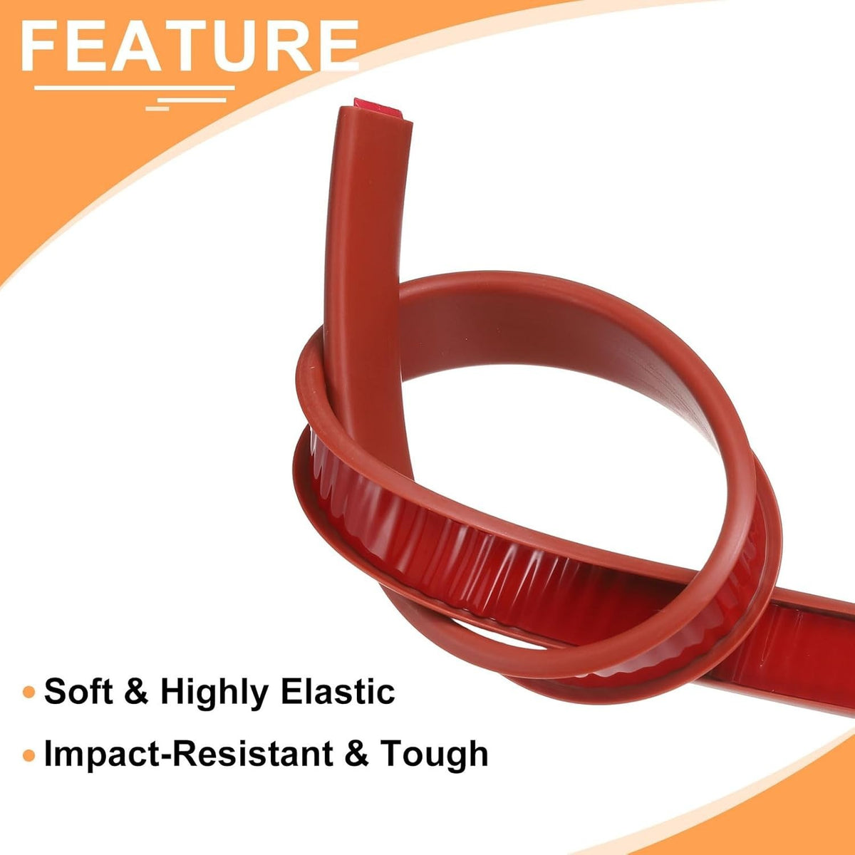 Brown U Shape Edge Banding Self Adhesive TPE Furniture Trim Protector 36Mm X 6M Unbranded