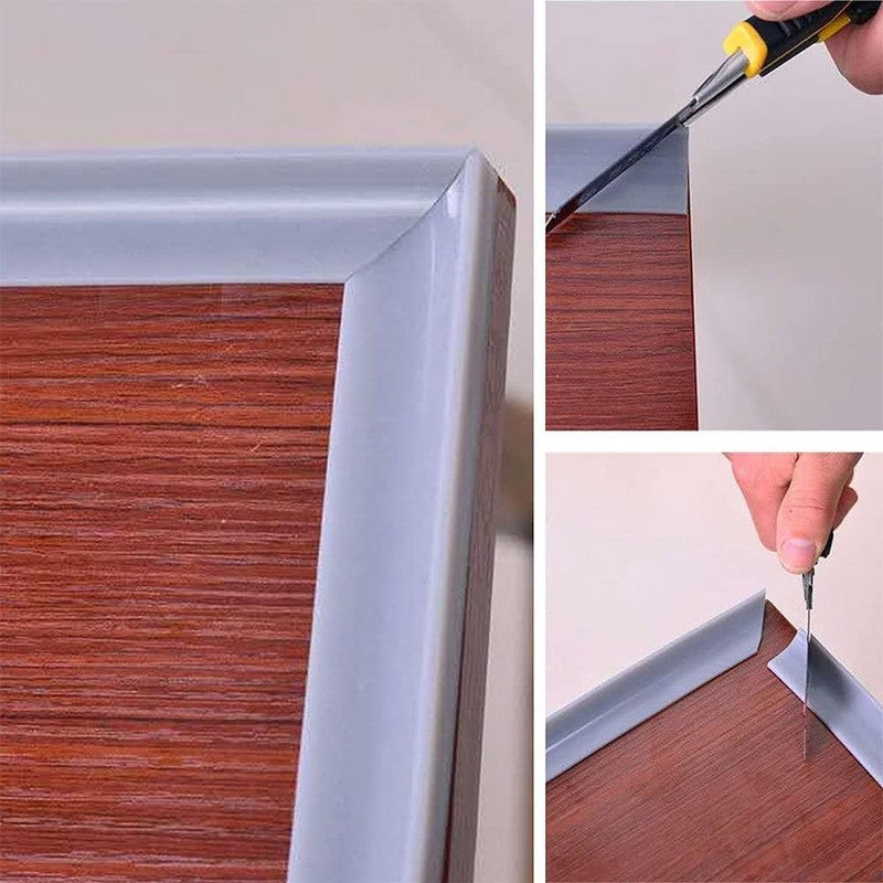 Shower Water Barrier Silicone Wet Room Floor Strip Grey 4M Bathroom Splash Guard Unbranded