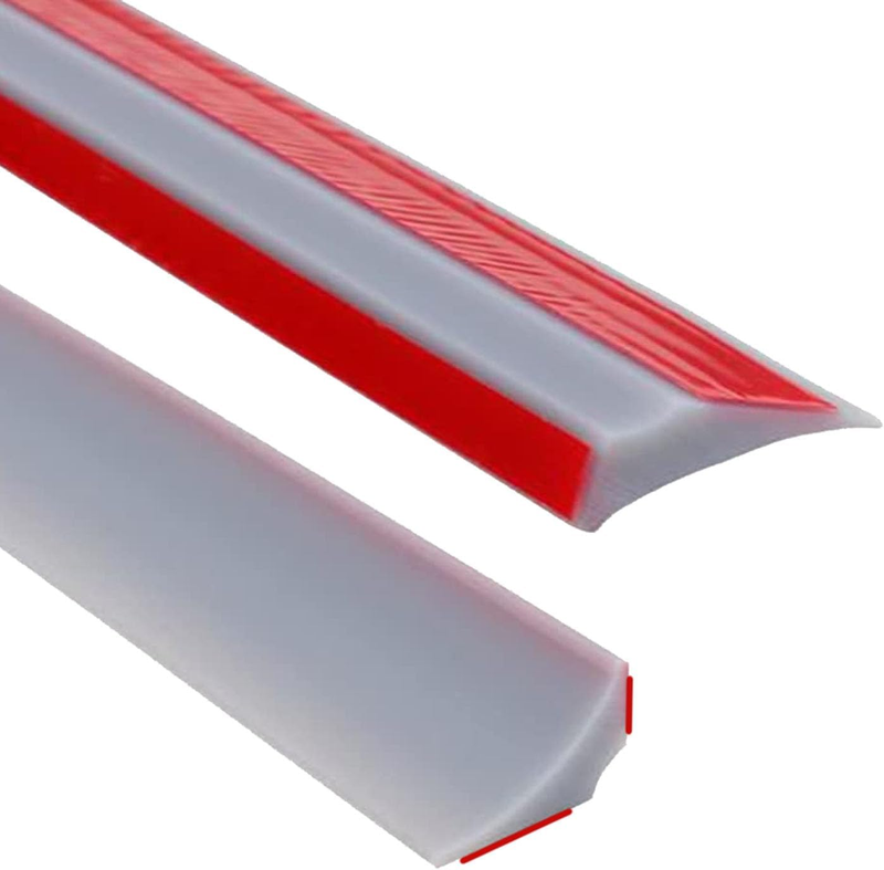 Shower Water Barrier Silicone Wet Room Floor Strip Grey 4M Bathroom Splash Guard Unbranded