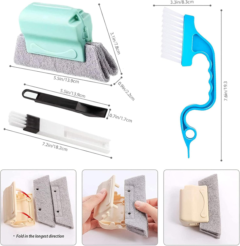 Window Groove Cleaning Brush Set Door Track Keyboard Gap Cleaner Dustpan Pink Unbranded