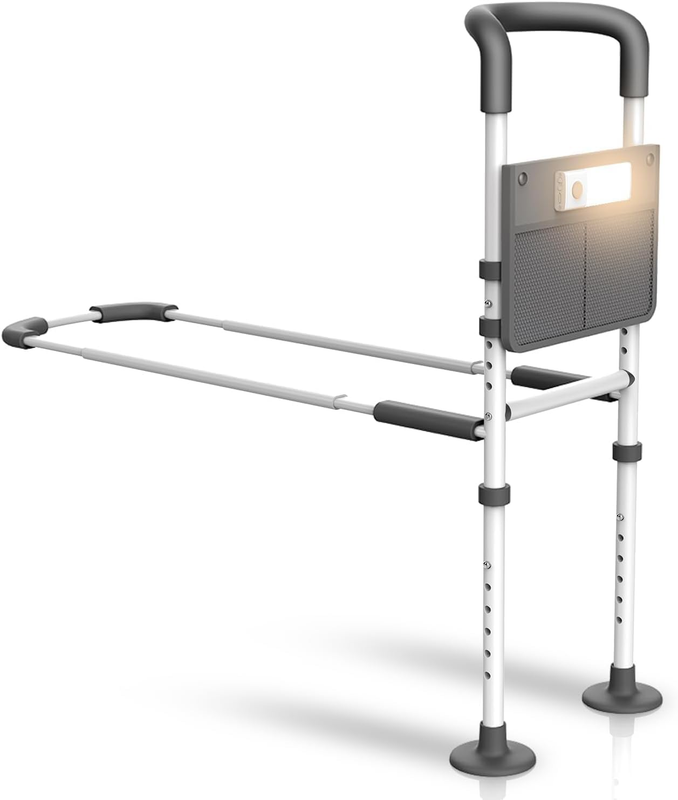 Bed Assist Rail Elderly Adults Safety Handle LED Light Support Storage Pouch Aid Unbranded
