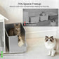 Stainless Steel Cat Litter Tray High Sided Metal Box Large Corner Entry Wheels Does not apply