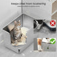 Stainless Steel Cat Litter Tray High Sided Metal Box Large Corner Entry Wheels Does not apply