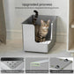 Stainless Steel Cat Litter Tray High Sided Metal Box Large Corner Entry Wheels Does not apply