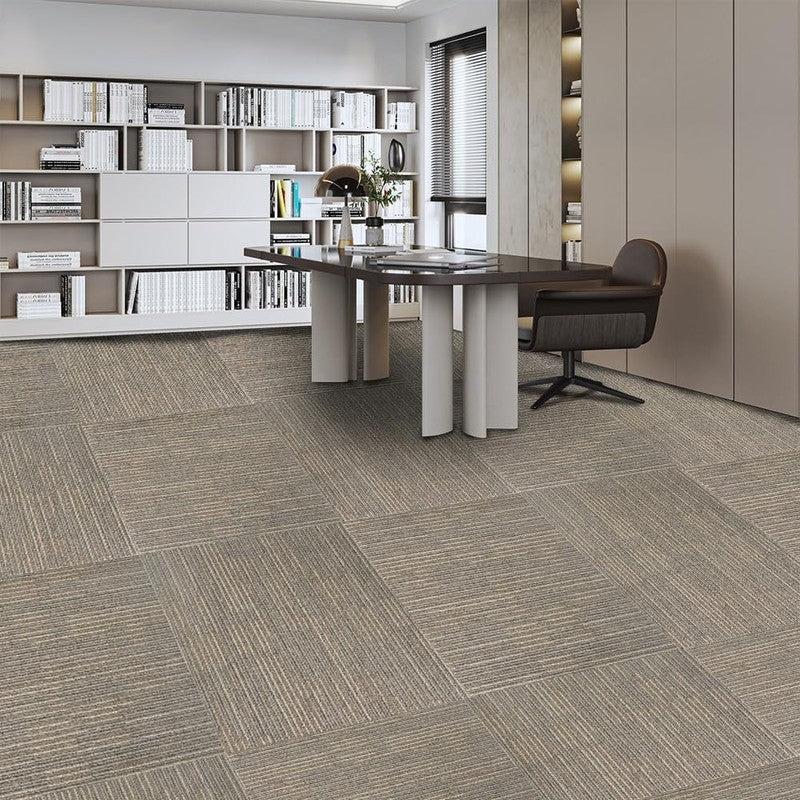 Heavy Duty Carpet Tiles 20 Pack Non Slip Floor Squares Office Home Gym 50X50Cm Unbranded
