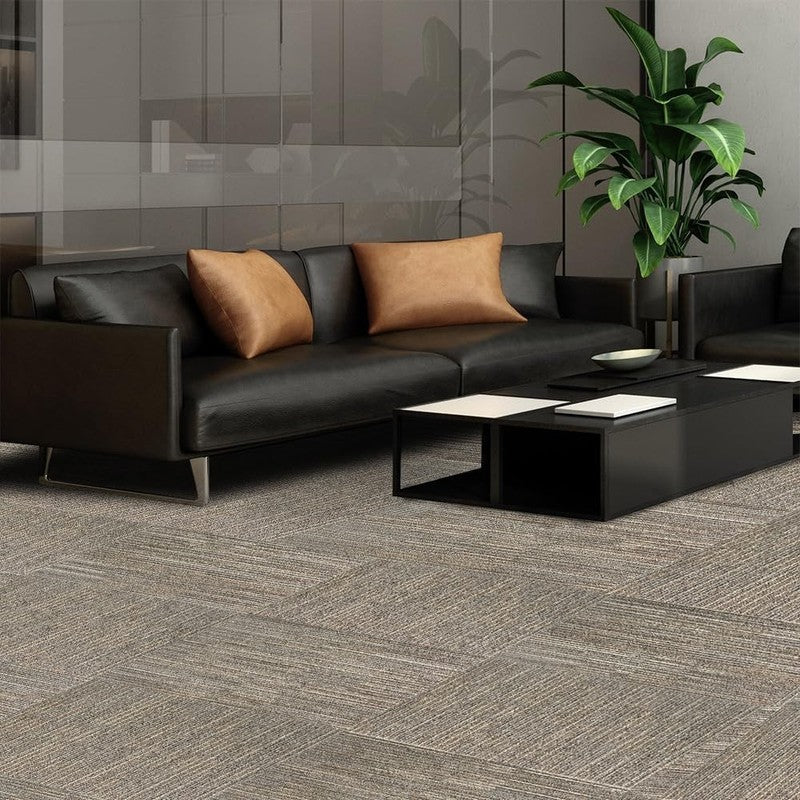 Heavy Duty Carpet Tiles 20 Pack Non Slip Floor Squares Office Home Gym 50X50Cm Unbranded