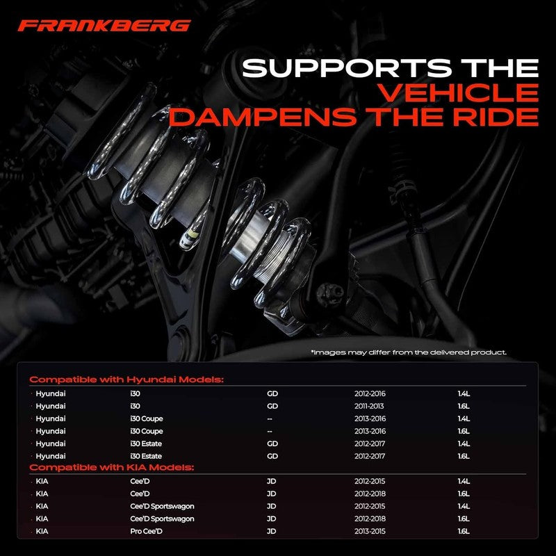 Front Suspension Coil Springs Pair fitHyundai I30 Kia Ceed Shock 54630A2614 Does not apply