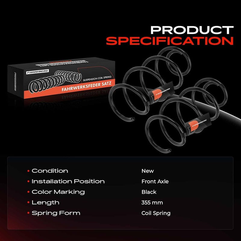 Front Suspension Coil Springs Pair fitHyundai I30 Kia Ceed Shock 54630A2614 Does not apply