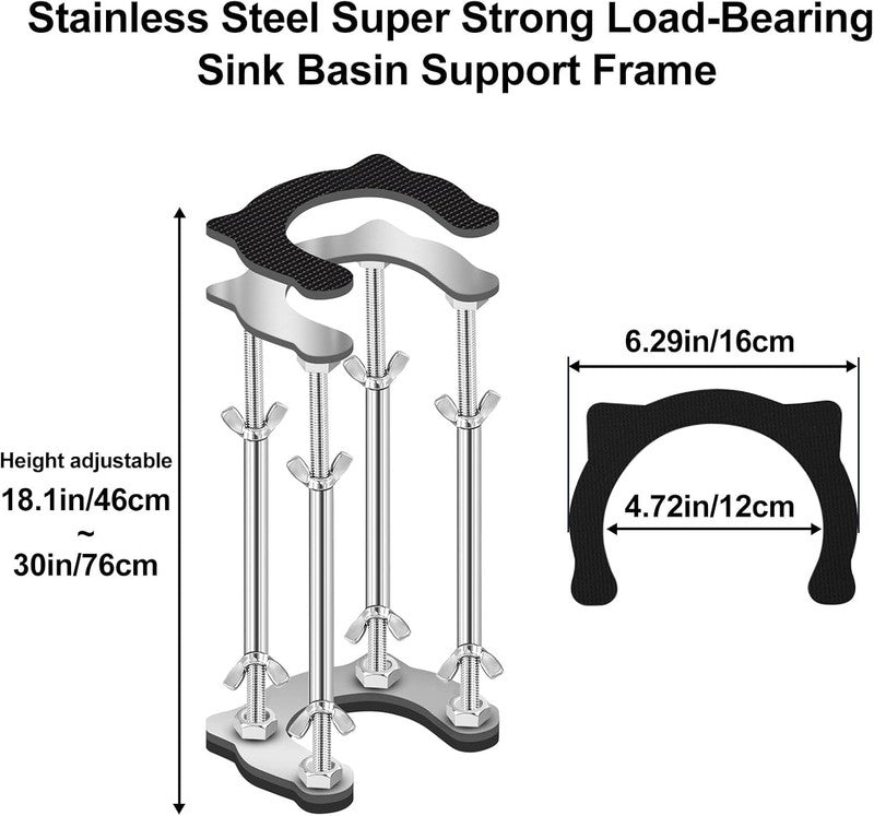 Adjustable Undermount Sink Support Bracket Stainless Steel Kitchen Repair Stand Unbranded
