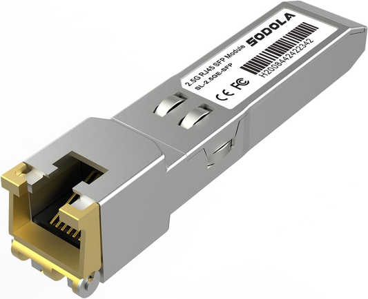 2.5G SFP RJ45 Transceiver 2.5GBase T Copper Module 1G 100Mbps 100M Hot Plug SFP+ Does not apply