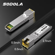 2.5G SFP RJ45 Transceiver 2.5GBase T Copper Module 1G 100Mbps 100M Hot Plug SFP+ Does not apply