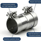 Exhaust Clamp 51-63mm Stainless Steel Sleeve Pipe Connector 140mm Reducer Repair Does not apply