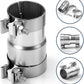 Exhaust Clamp 51-63mm Stainless Steel Sleeve Pipe Connector 140mm Reducer Repair Does not apply