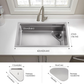 304 Stainless Steel Kitchen Sink Single Bowl Nano Drainer Basket Waste Kit Does not apply